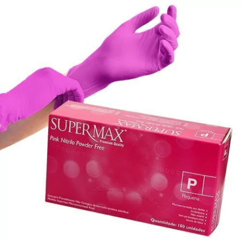 Luvas Nitrílicas Supermax sem Pó Coloridas